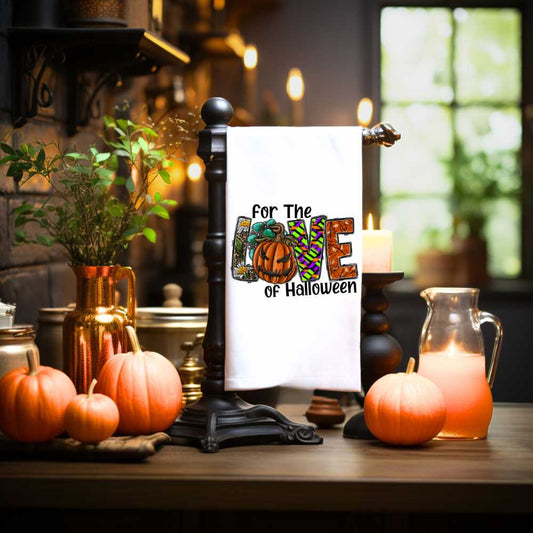 For The Love Of Halloween Towel Sublimation Print