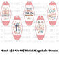 Faith Based Boho Motel Keychain UV DTF Decal Set – Pack of 5