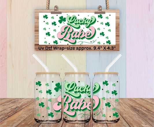 Lucky Babe St Patrick's Day Uv Dtf Wrap