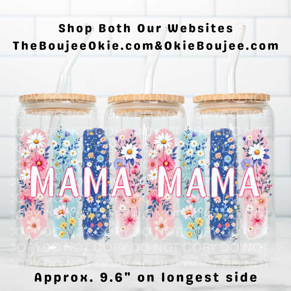 Mama Flowers Uv Dtf Wrap Double Sided