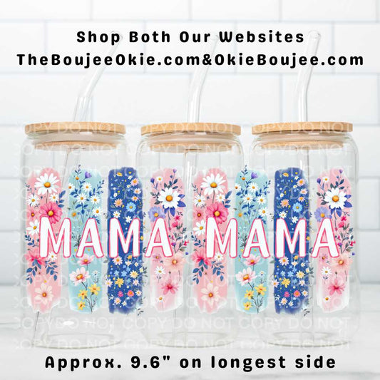 Mama Flowers Uv Dtf Wrap Double Sided