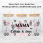 This Mama Runs On Caffeine & Chaos UV DTF Double-Sided Wrap – 16oz Glass Can & Tumbler Design