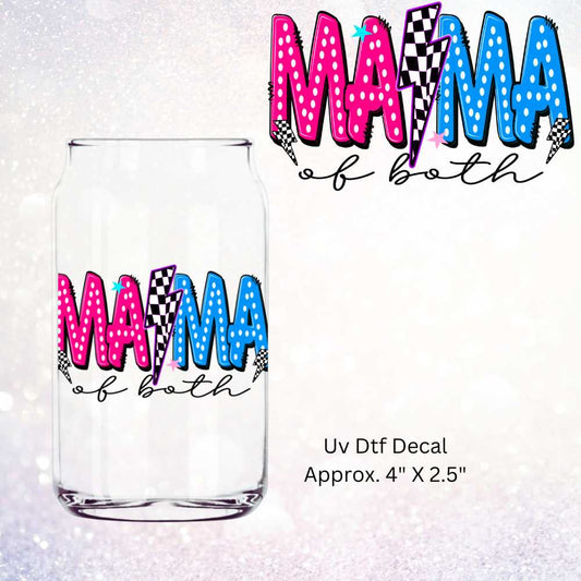 Mama Of Both Double-Sided UV DTF Decal