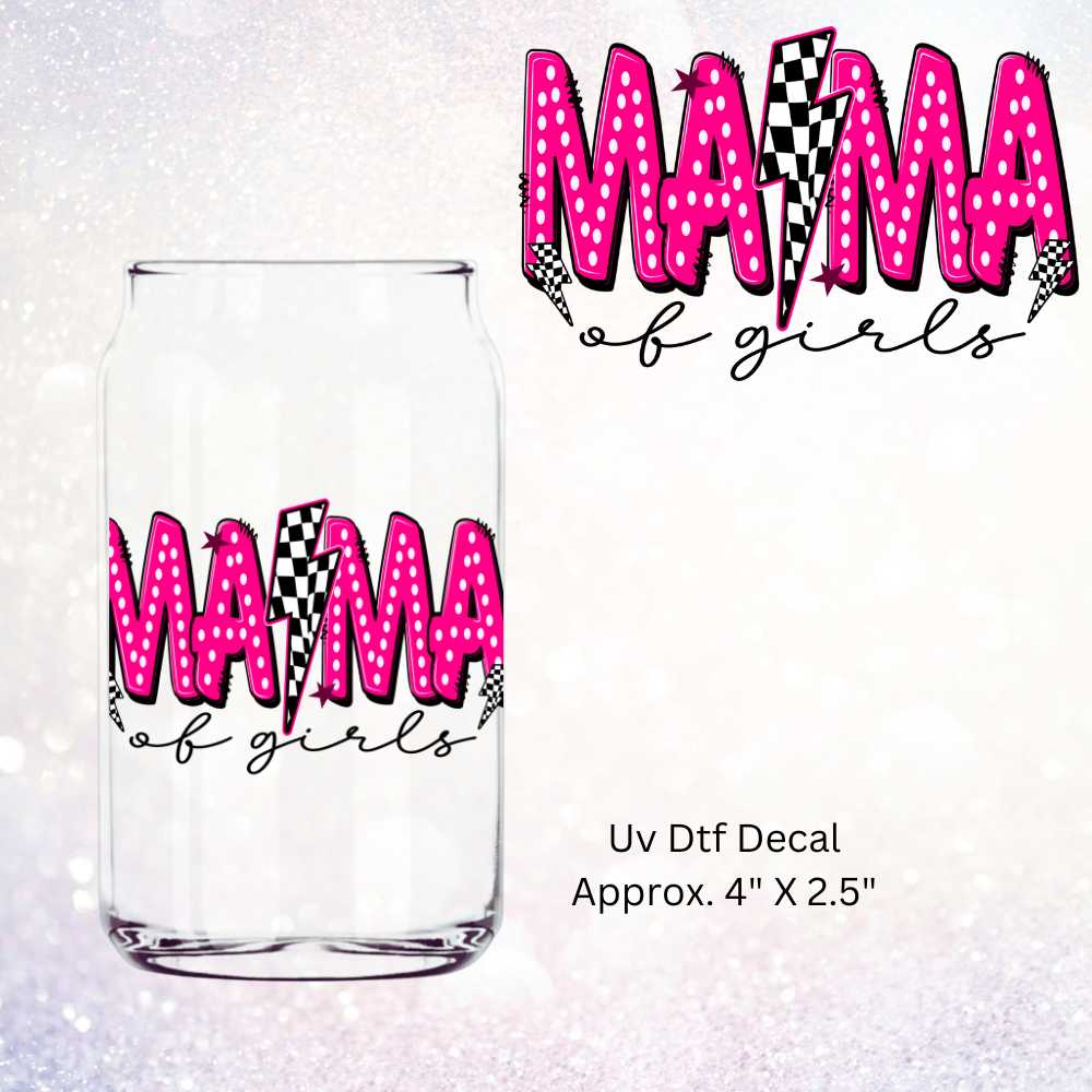 Mama Of Girls Double-Sided UV DTF Decal