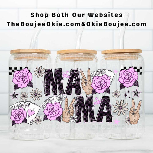 Roses & Cards Mama Uv Dtf Wrap Double Sided