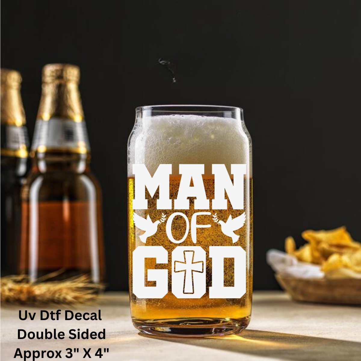 Uv Dtf Decal Man of God | Double Sided