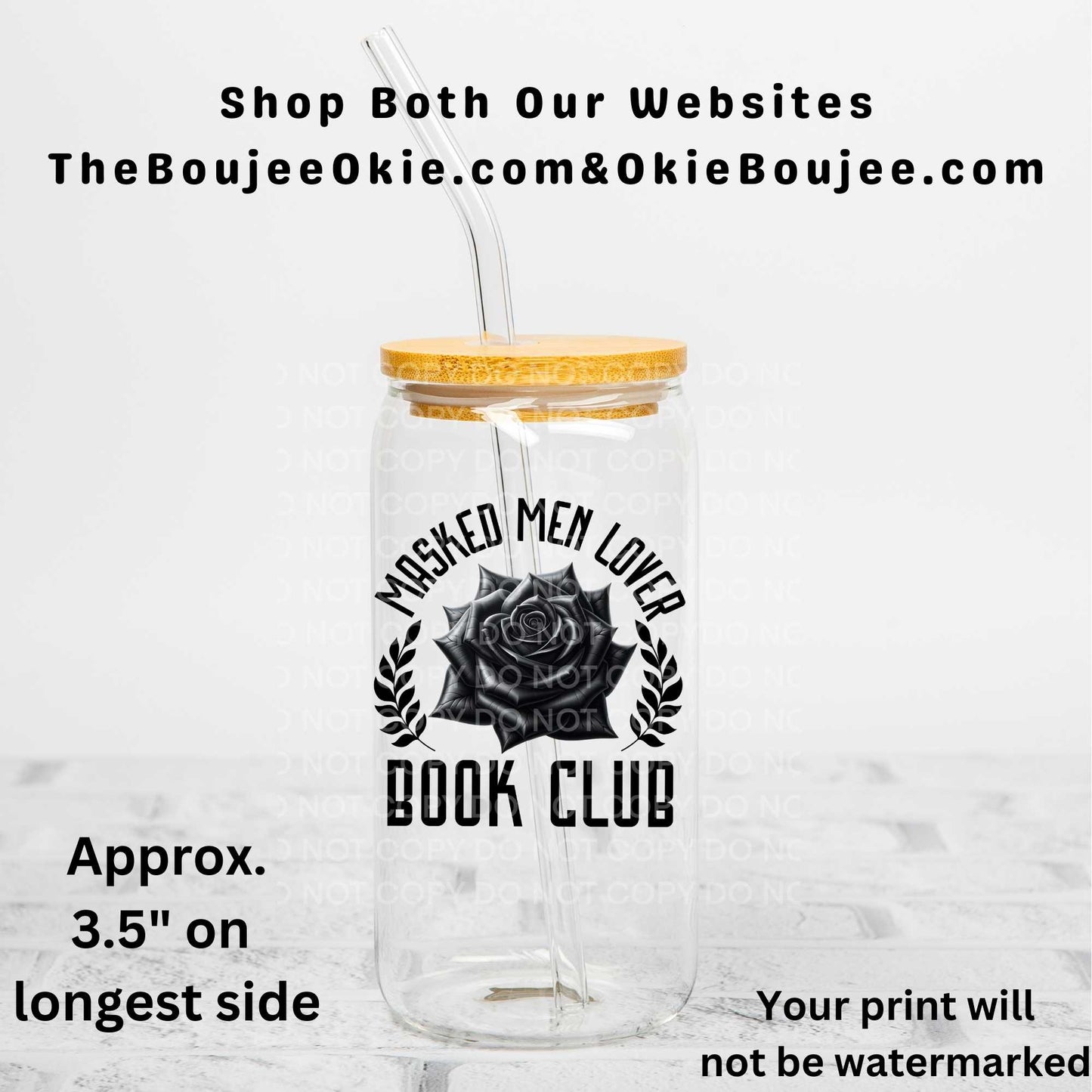 Masked Men Lover Book Club Uv Dtf Decal Double Sided