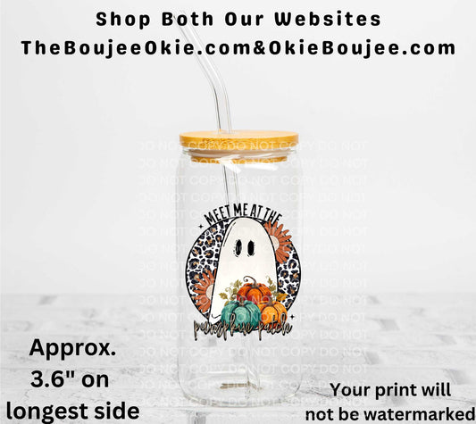 Meet Me At The Pumpkin Patch UV DTF Decal Double Sided