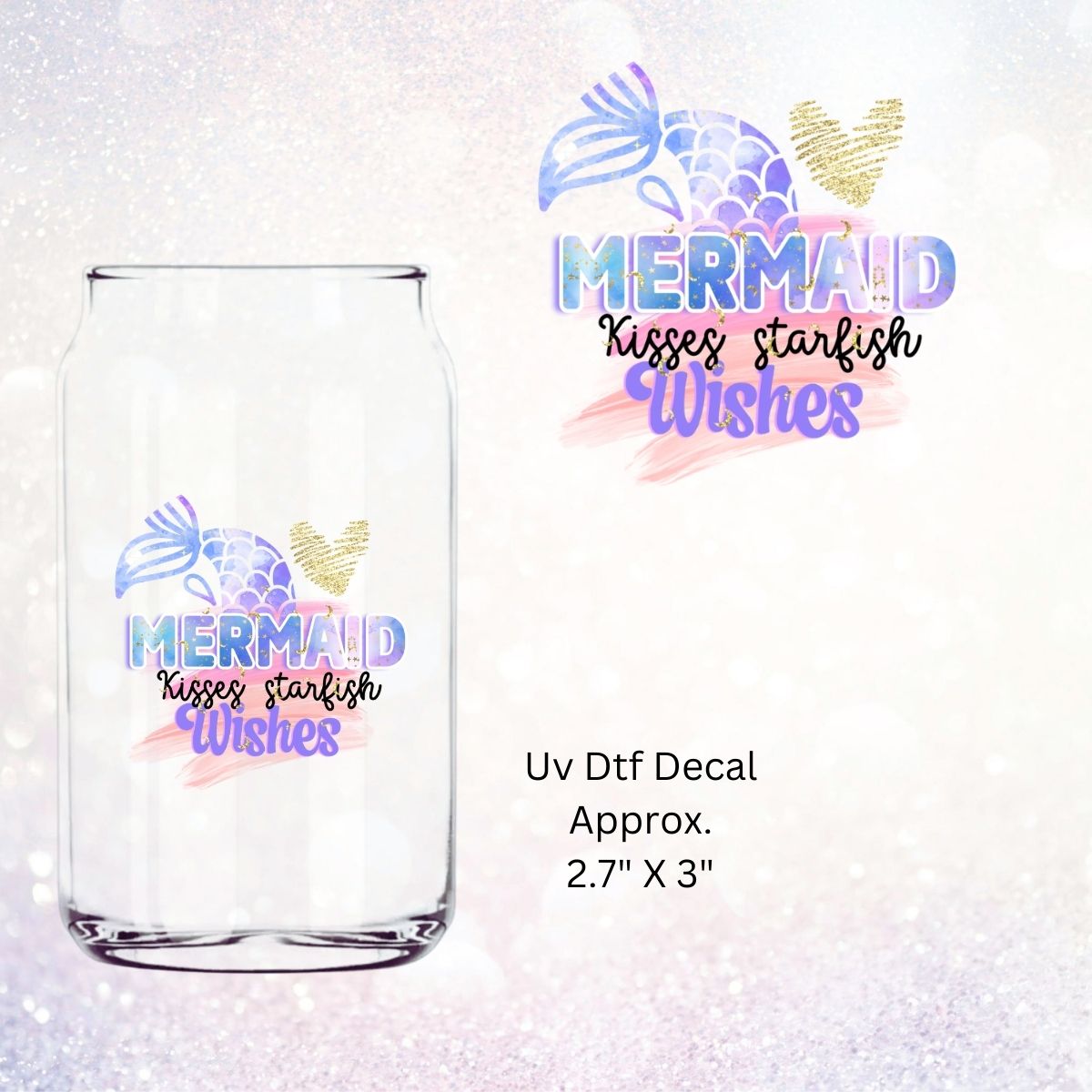 Mermaid Kisses Wishes decal