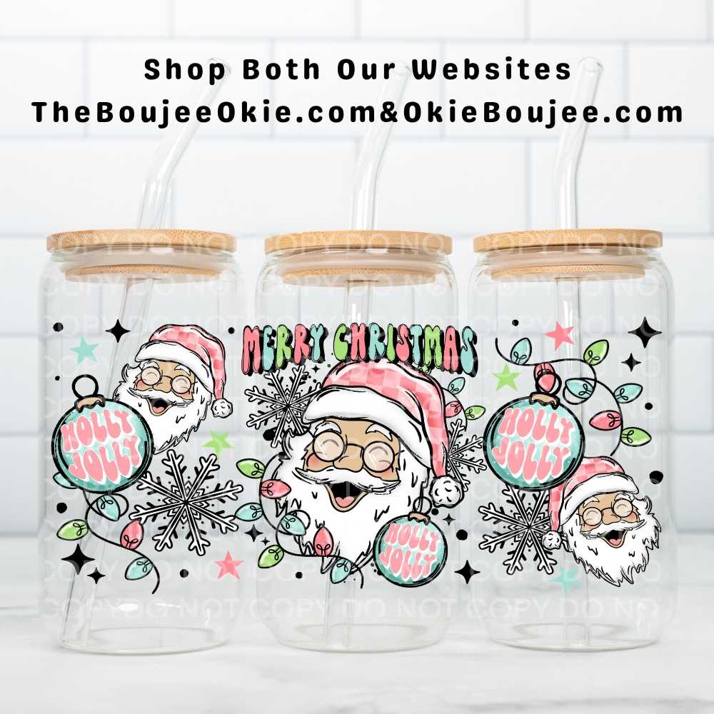 Holly Jolly Santa Uv Dtf Wrap Light Santa