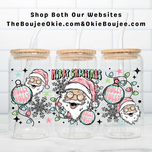 Holly Jolly Santa Uv Dtf Wrap Light Santa