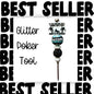Fancy Beaded Glitter Poker Tool-If You See Me OUt There Like This Mind Ya Business