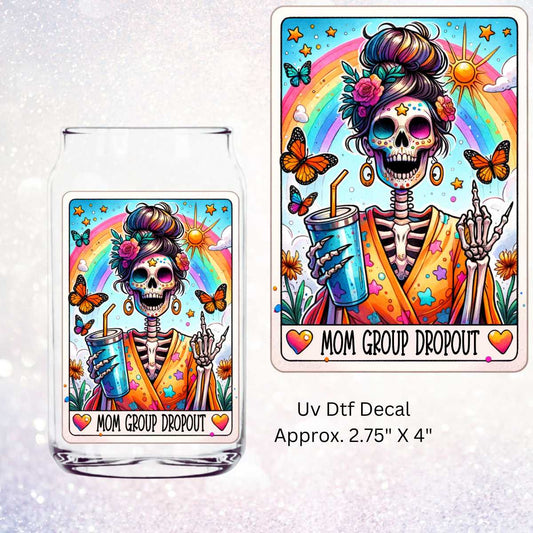 Mom Group Dropout Tarot Card Double-Sided UV DTF Decal