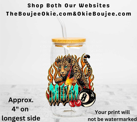 Mom Leopard Yallternative UV DTF Decal Double Sided