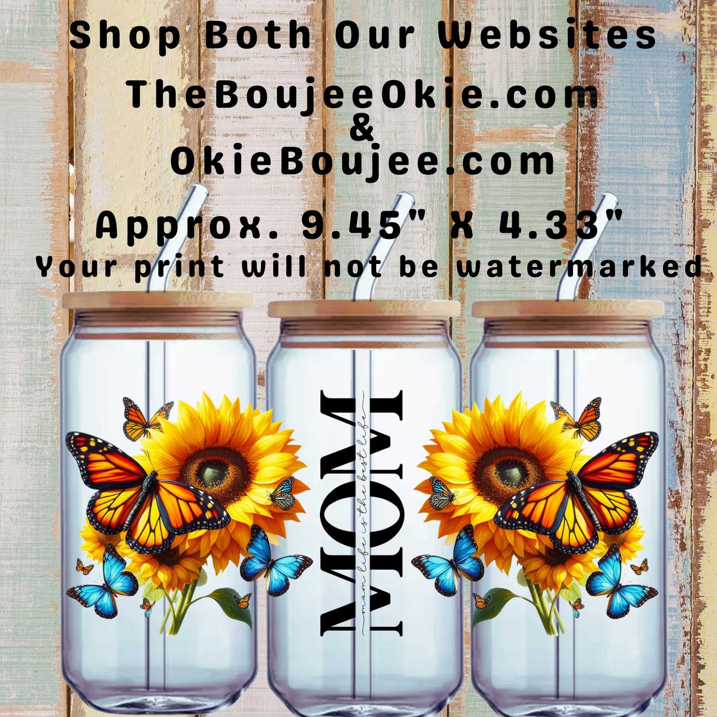 Mom Life Is The Best Life Double Sided Uv Dtf Wrap