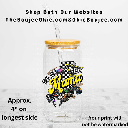 Monster Jam Mama Uv Dtf Decal Double Sided