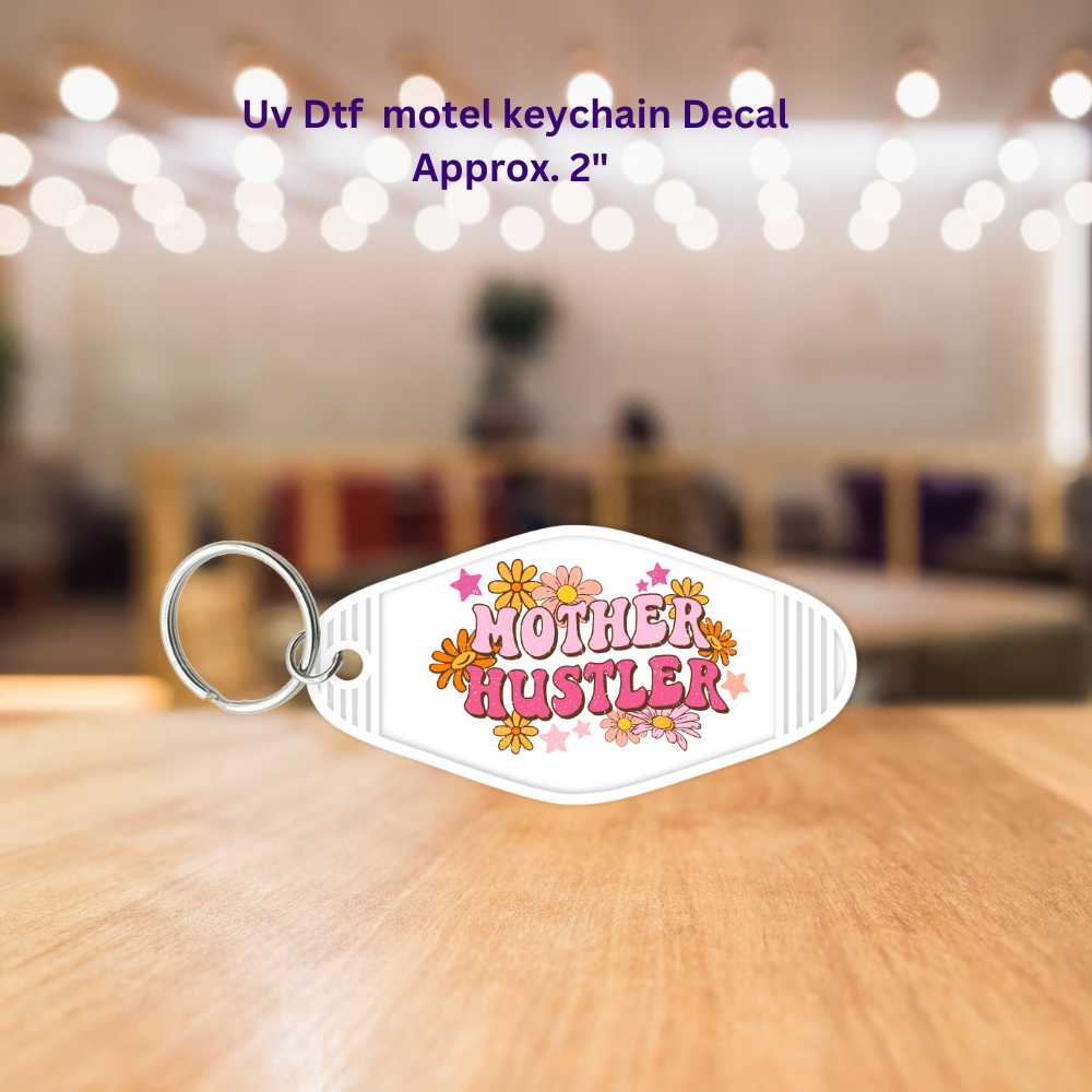 Mother Hustler Motel Keychain Decals Set of 2