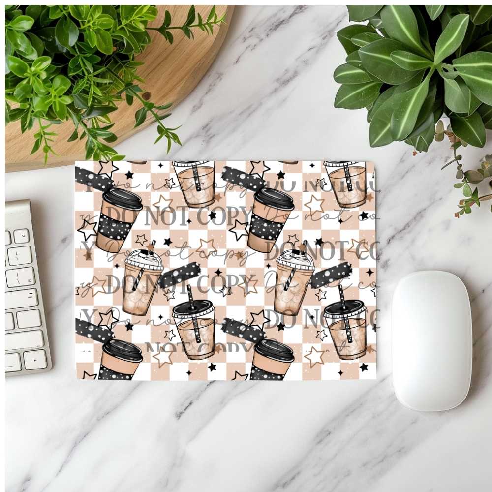 Coffee Aesthetic Mousepad Sublimation Print