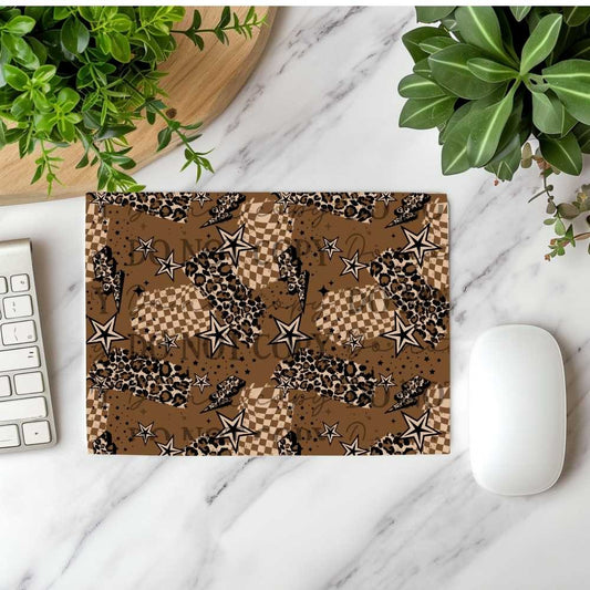 Plaid & Leopard Mousepad Sublimation Print