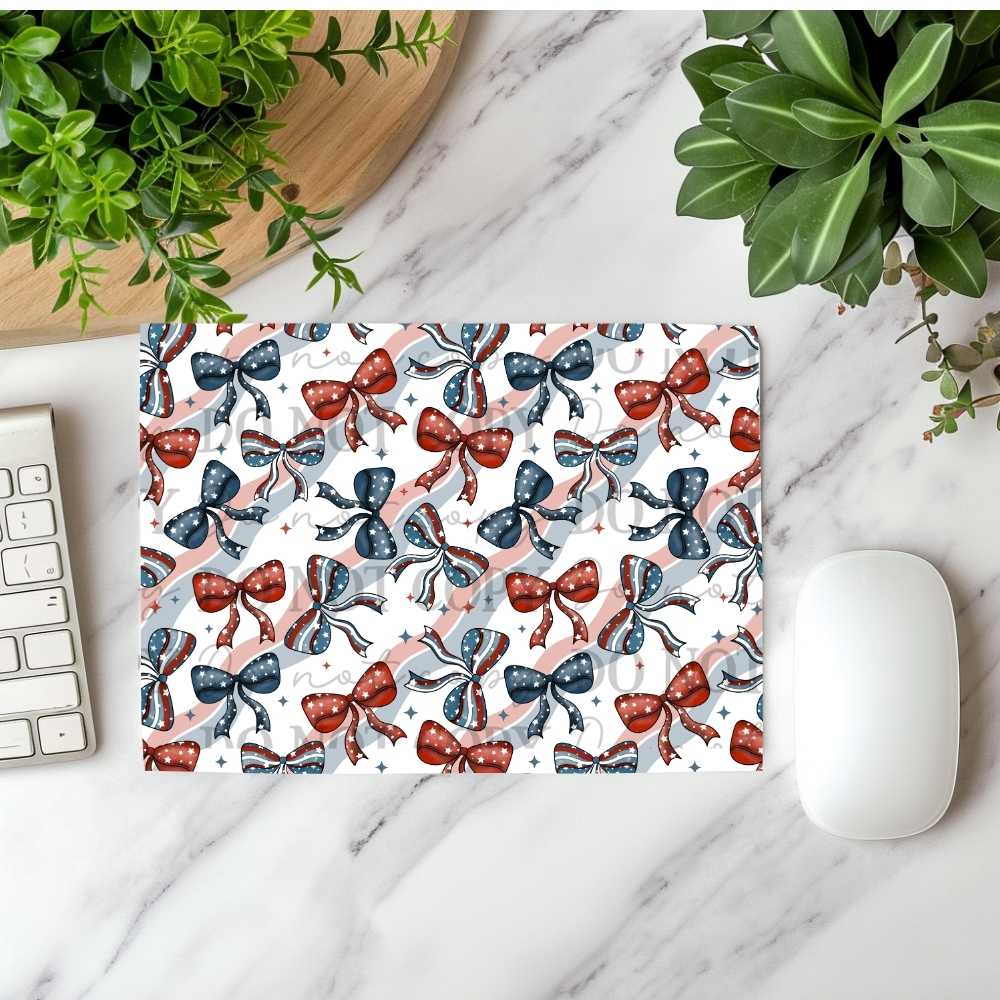 Patriotic Bows Mousepad Sublimation Print