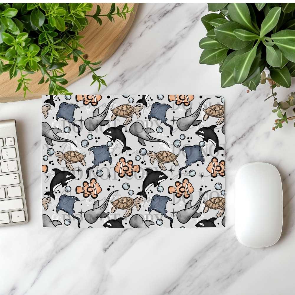 Marine Life Ocean Animals Mousepad Sublimation Print