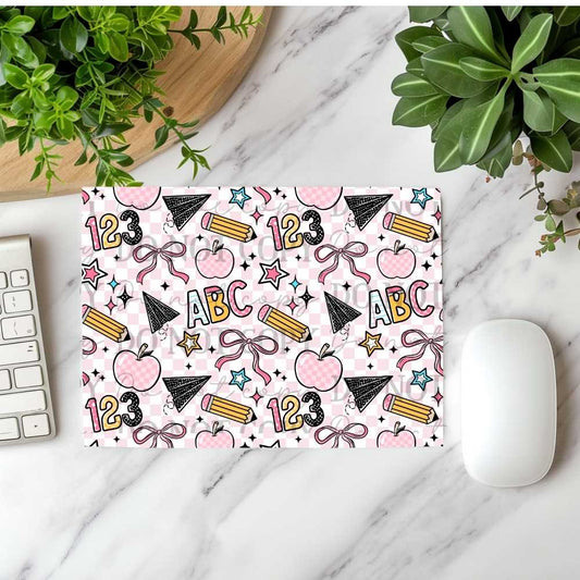 School Teacher Student Classroom Pink Mousepad Sublimation Print
