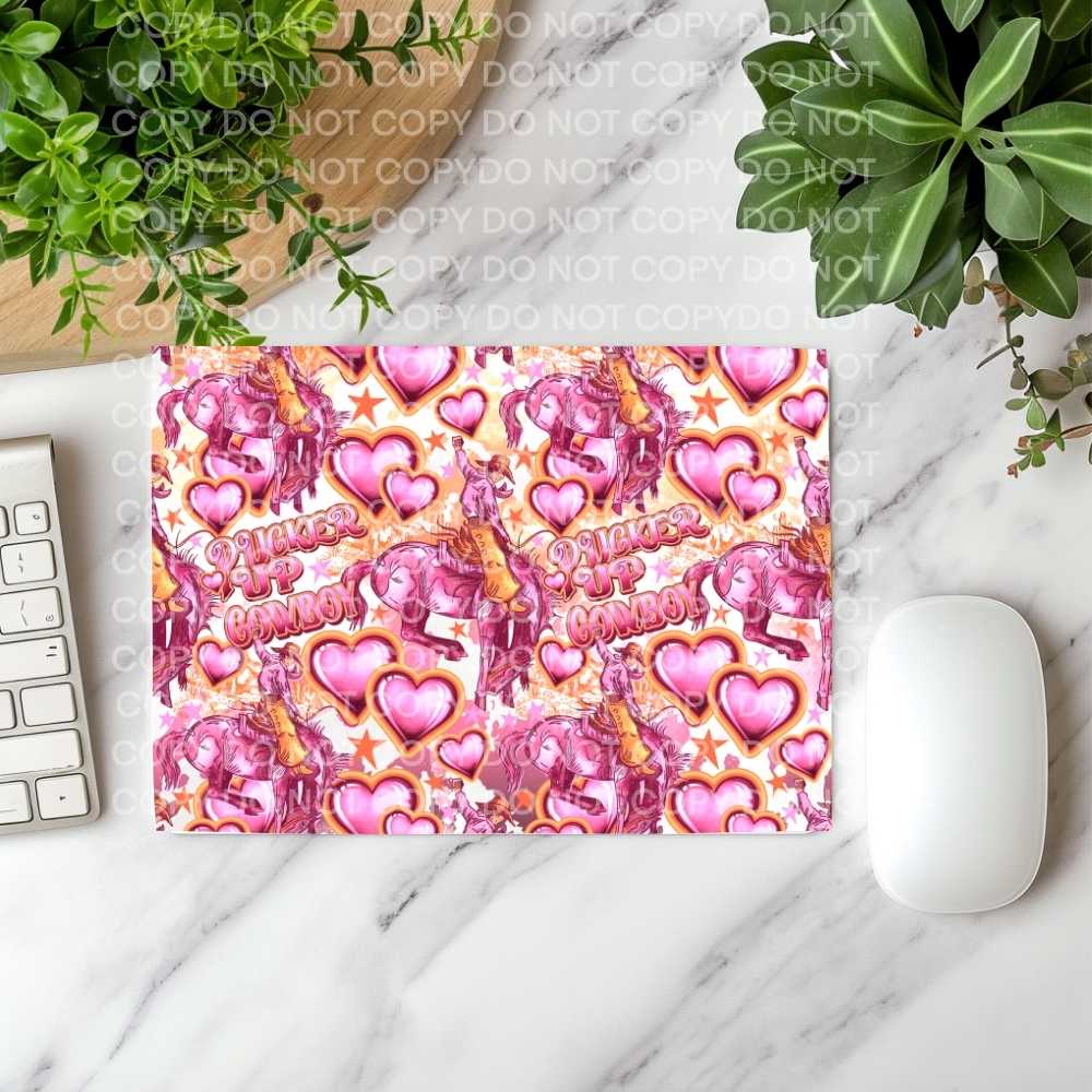 Pucker Up Cowboy Mousepad Sublimation Print