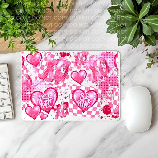 Kiss Me Be Mine Mousepad Sublimation Print