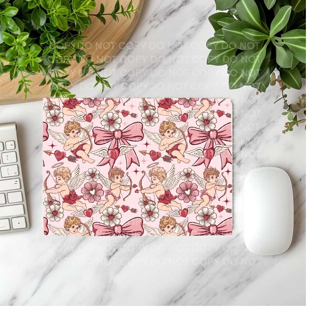 Vintage Cupid Mousepad Sublimation Print