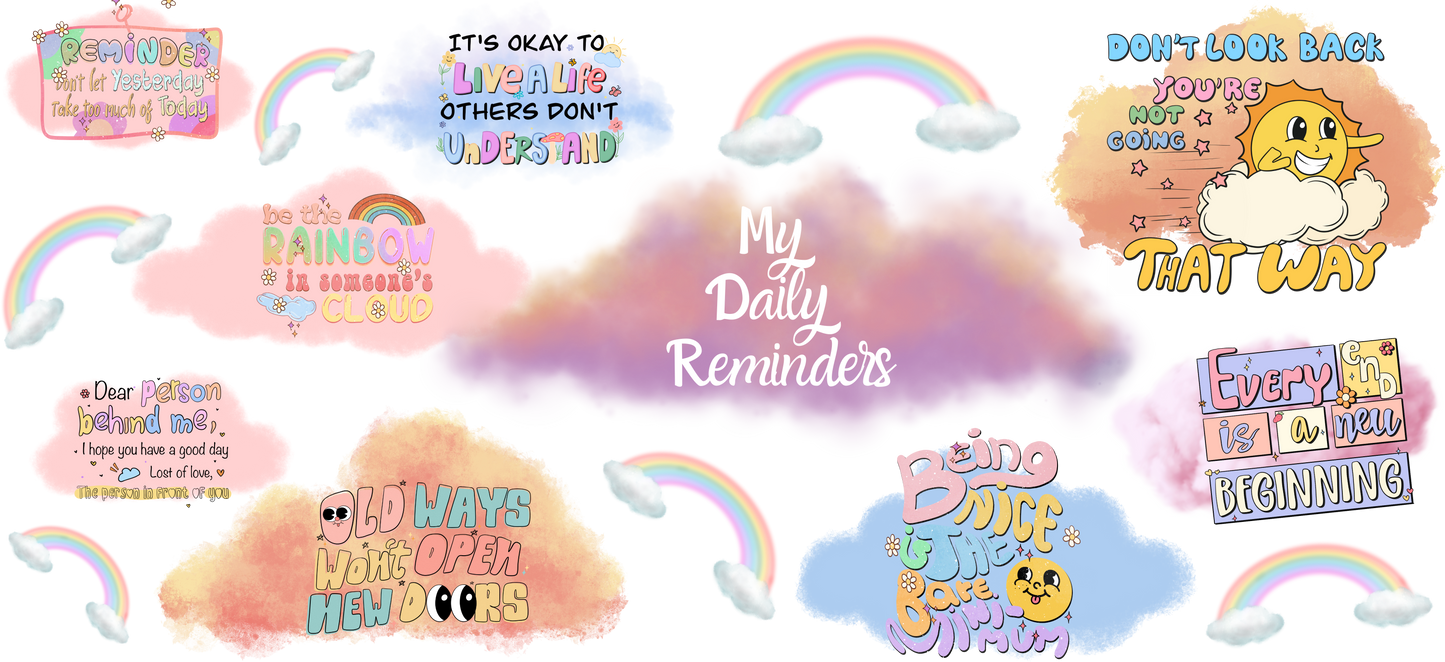 Uv Dtf Wrap My Daily Reminders | Positive Reminders