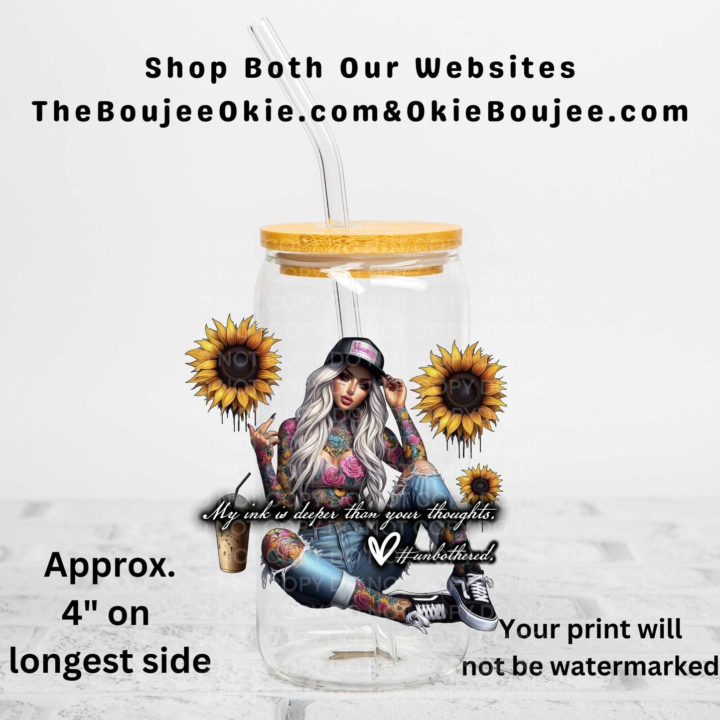 My Ink Is Deeper Than Your Thoughts #unbothered Uv Dtf Decal