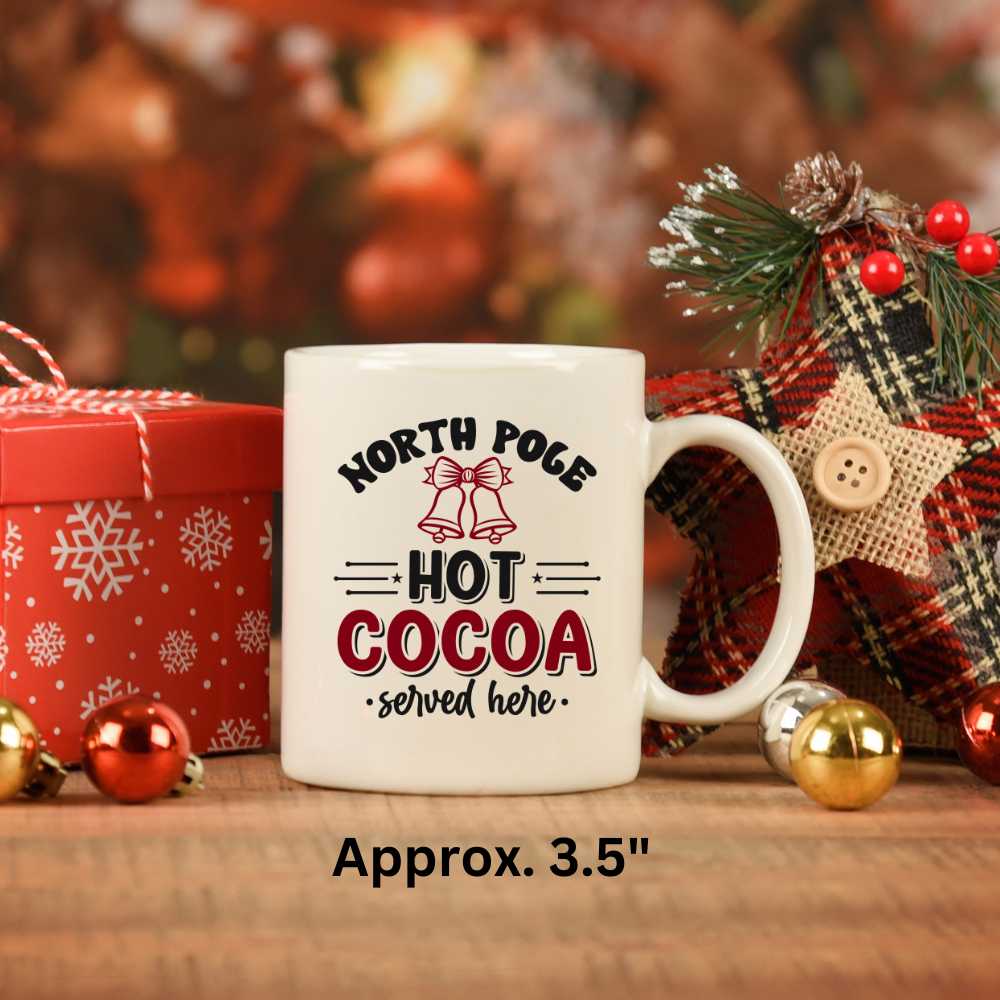 North Pole Hot Cocoa Served Here UV DTF Decal