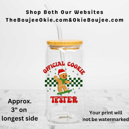 Official Cookie Tester Uv Dtf Decal