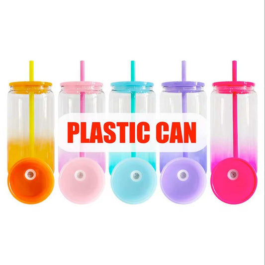 16 oz Ombre Acrylic Plastic Tumbler  Choice of Color Reusable Straw Included 16oz