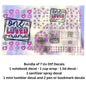 One Loved Mama 7-Piece UV DTF Decal Bundle – Cup Wrap, Notebook, Lid, Keychain & Pen Decals – Single-Sided Peel & Stick Hard Surface Transfers