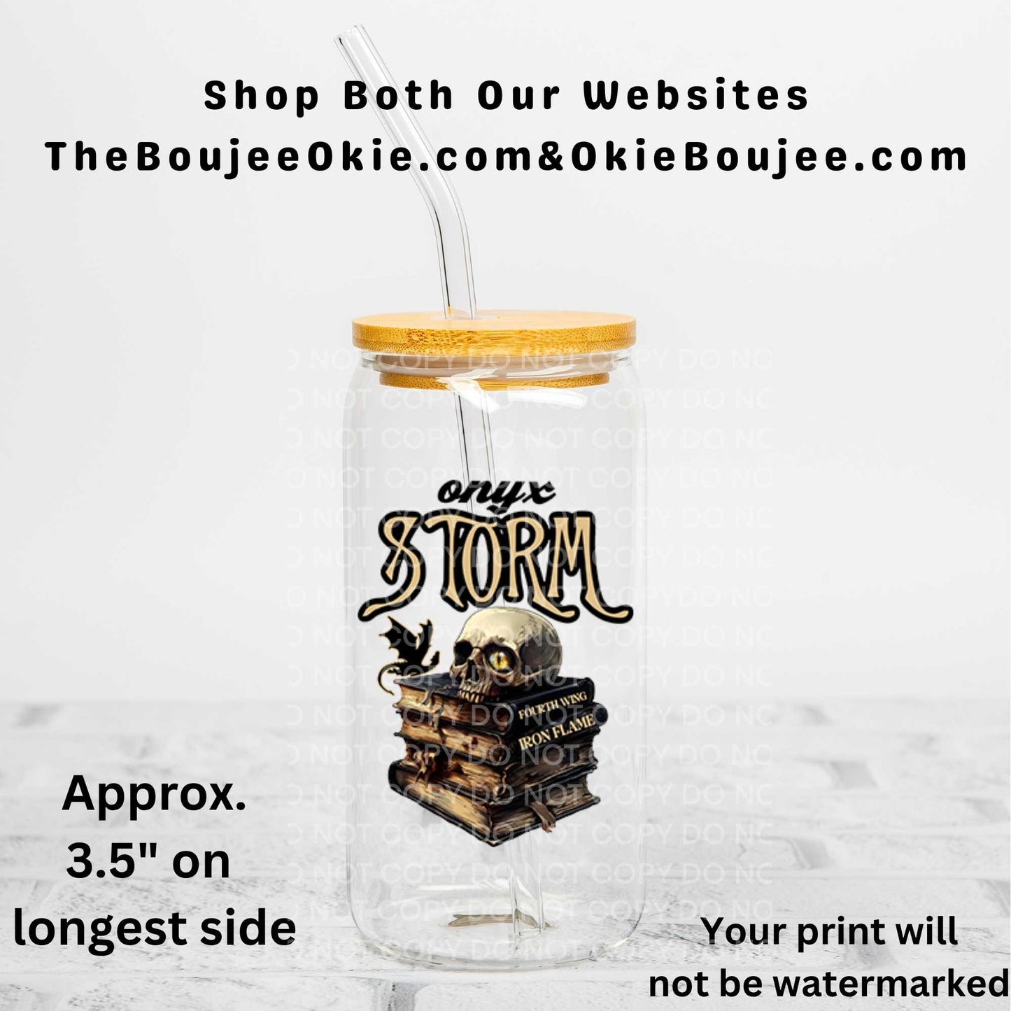 Onyx Storm Book Stack Uv Dtf Decal