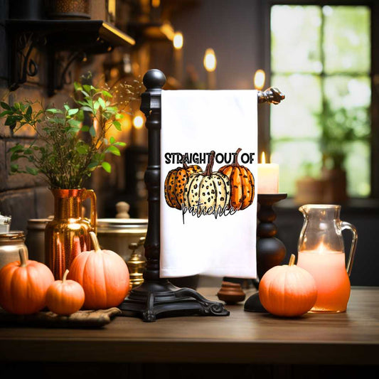 Out Of Patience Pumpkins Towel Sublimation Print