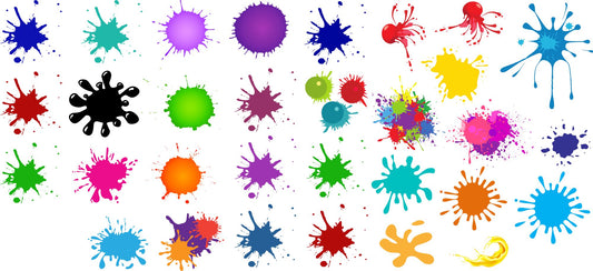 Uv Dtf Mini Gang Sheet or Wrap ~Paintball Splatter Elements Paint Splatter