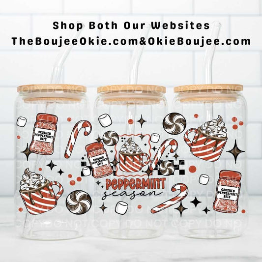 Peppermint Season Uv Dtf Wrap