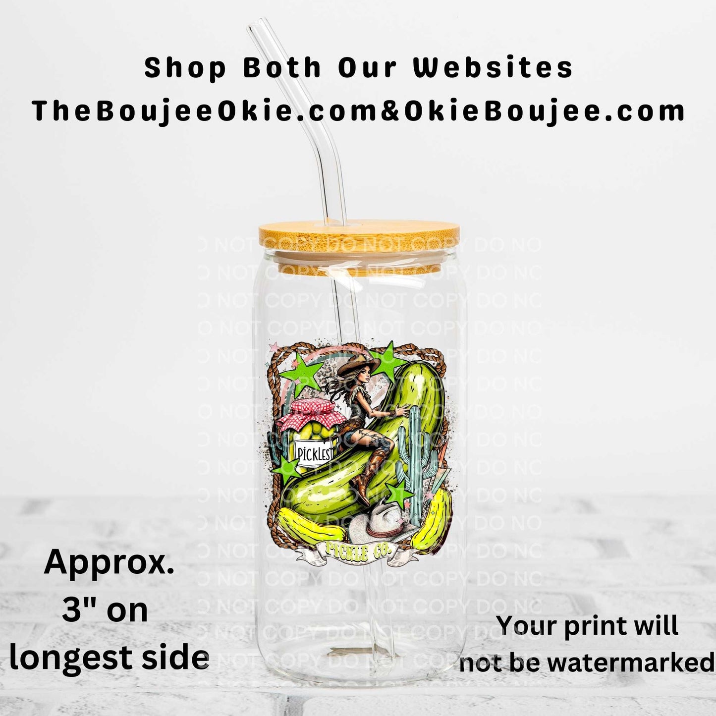 Pickle Co Cowgirl Uv Dtf Decal