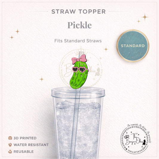 Pickle Straw Topper For Standard Straws