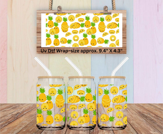 Uv Dtf Wrap Kawaii Pineapple