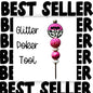 Fancy Beaded Glitter Poker Tool-Mama Pink & Cheetah