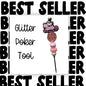 Fancy Beaded Glitter Poker Tool-Pink Santa Sleigh