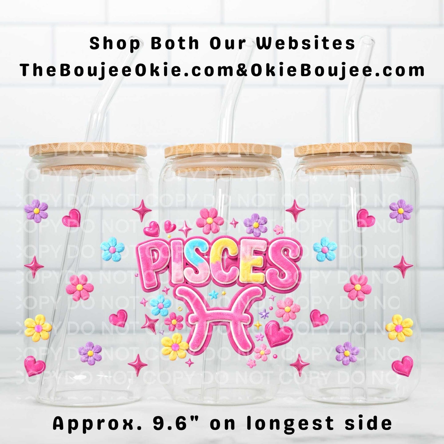 Pisces Uv Dtf Cup Wrap Double Sided