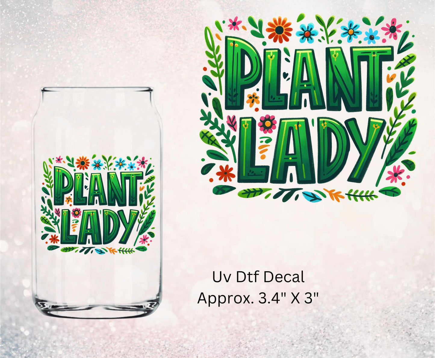 Uv Dtf Decal PLant Lady