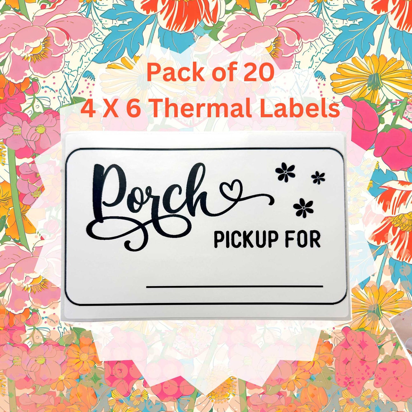 Pack of 20 Porch Pickup Thermal Label Shipping Packaging  Stickers