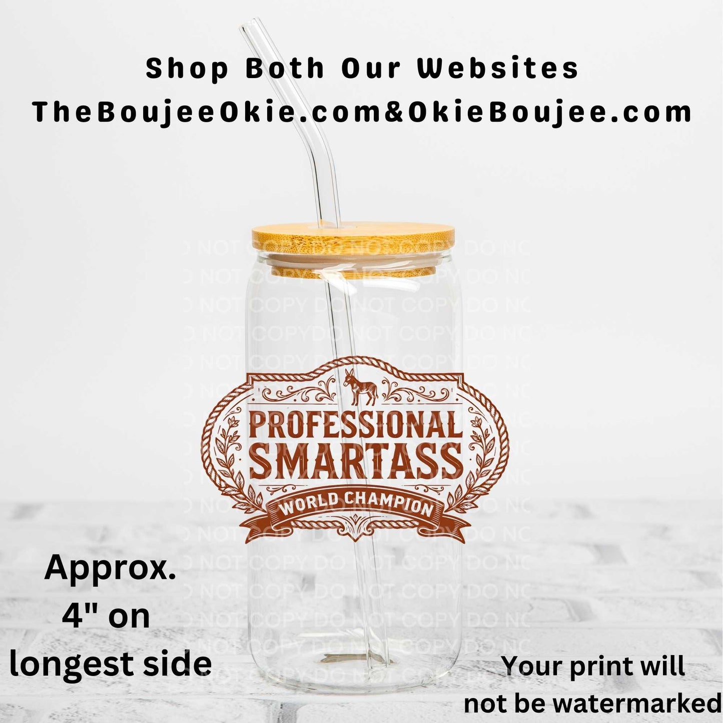 Professional Smartass World Champion Uv Dtf Decal Double Sided