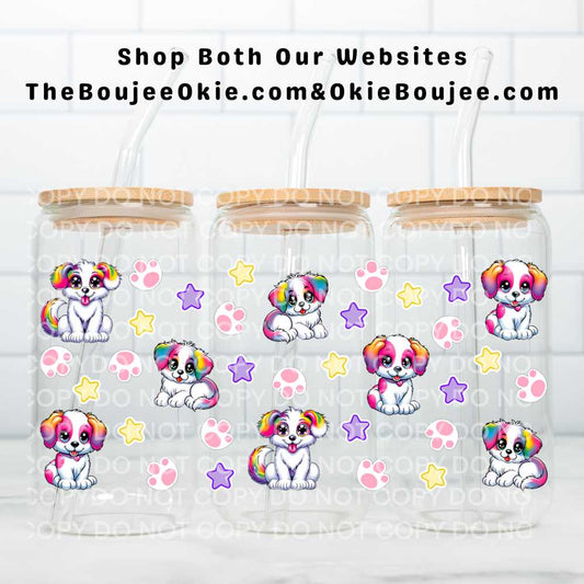 Puppies UV DTF Wrap Or Elements & Clip Art Sheet – Double Sided Cup Wrap Size