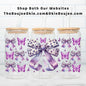 Purple Leopard Bows & Butterflies UV DTF Wrap Or Elements & Clip Art Sheet – Double Sided Cup Wrap Size